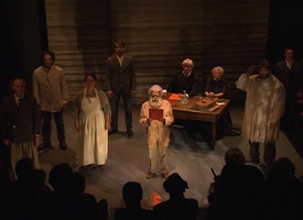 William Barak (played by Uncle Jack Charles) reads a petition at the Coranderrk Inquiry