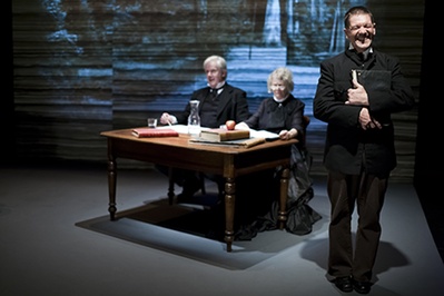 The Rev. Strickland (played by actor Syd Brisbane) testifies at the Coranderrk Inquiry. Photo: Steven Rhall. Click to enlarge.
