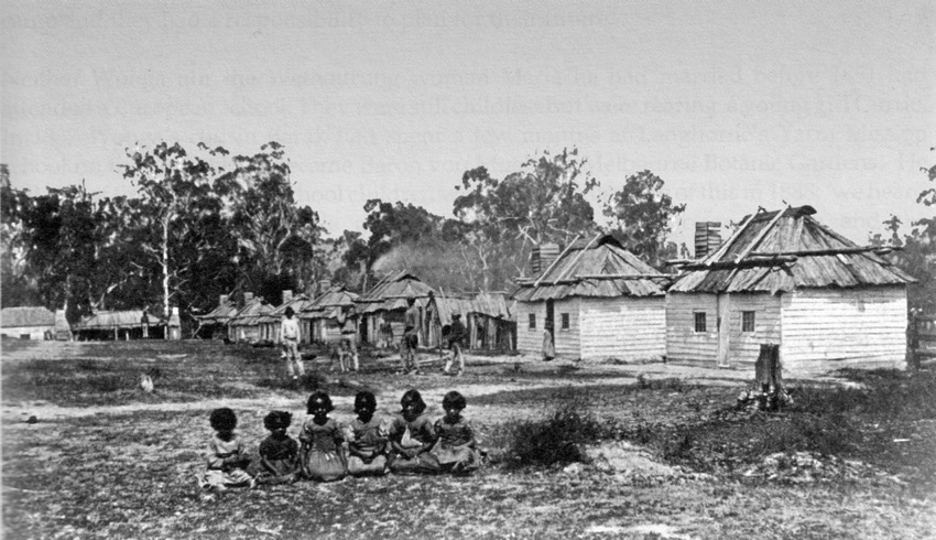 Coranderrk in the early days (c. 1867). Photo: Museum Victoria XP1922.